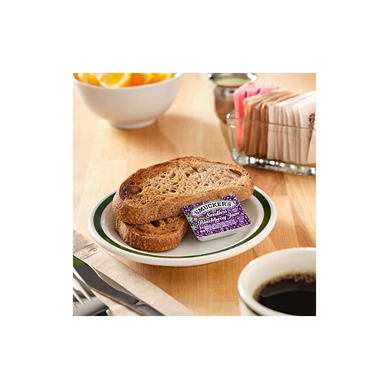 Smucker's Seedless Blackberry Jam, Portion Control, 0.5 Ounces