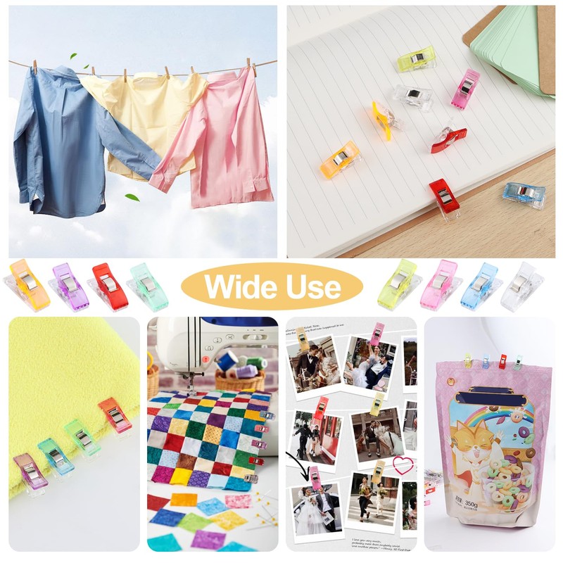 Sewing Clips, Fabric Clips for Sewing, Sewing Accessories, 60 Pieces,