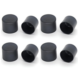 8 Pack 1.25 inch（32mm） Round Plastic Tubing Plug,Black End Caps for Metal Tubing,Hardware Plugs, Fences, Glide Protection from Chair Legs and Furniture