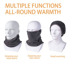 BSITSSS Schlauchschal, Multifunktionstuch Winter, Loop Schal Herren Schal Herren Damen Winter Halstuch Halswärmer Gesichtsschal Warm Dick Loopschal Nackenwärmer Sport Motorrad Fahrrad Unisex(Schwarz