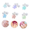 Baluue 30pcs Nail Charms Pearl Star Nail Gems Manicure Gems