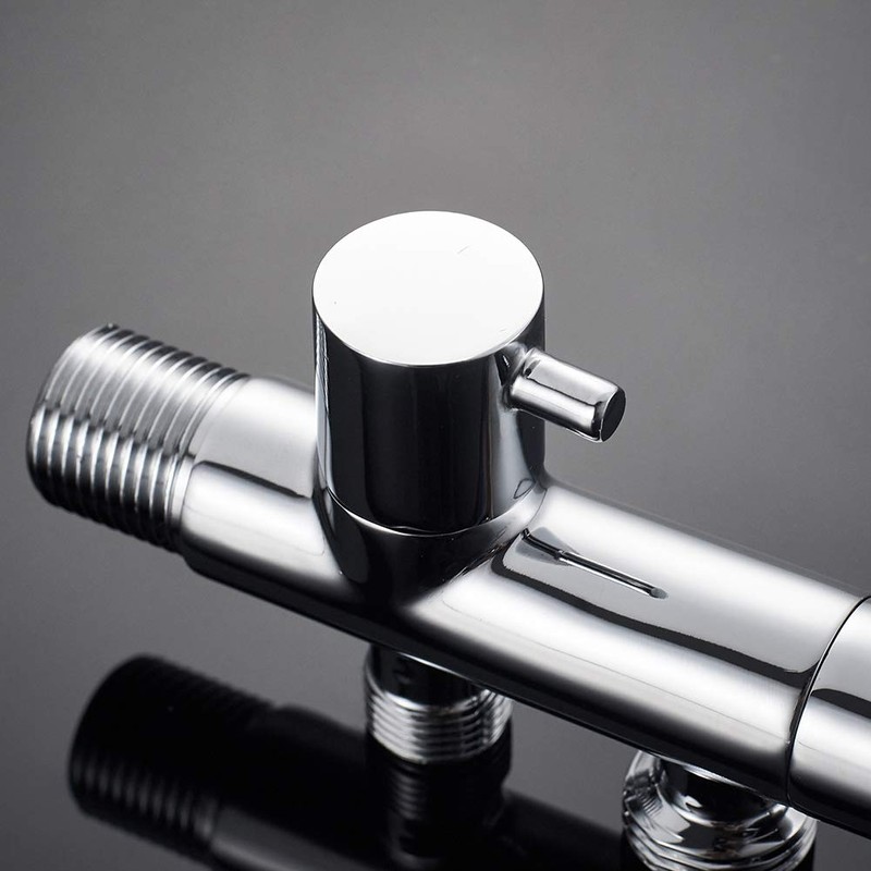 Ibergrif Angle Valve Toilet with 2 Outlets Universal Angle Regulating