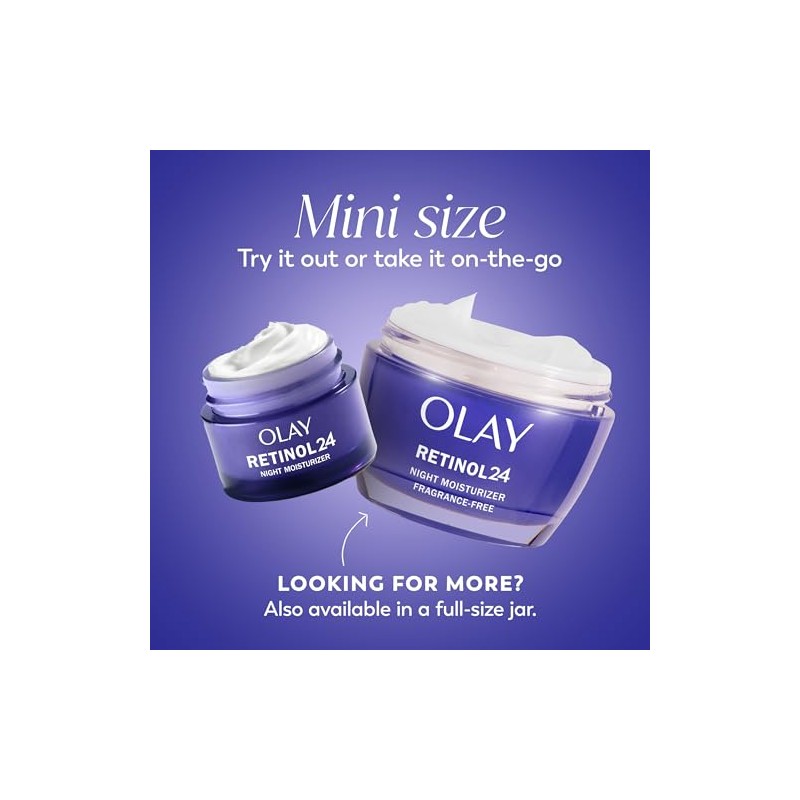 Olay New Regenerist Retinol 24 Peptide Night Face Moisturizer, Fragrance-Free,