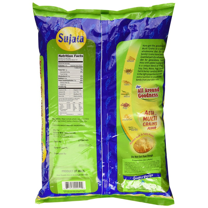 Pillsbury (Sujata) Atta with Multi-Grains Flour 10lb