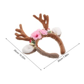 SAFIGLE Christmas Deer Antlers Headband Cute Holiday Hair Accessory for Women Lightweight Antler Headpiece for Festive Gatherings Family Photo Props