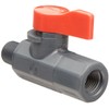 Asahi America 1080002 Labcock PVC Ball Valve, Inline, Unibody, Lever,
