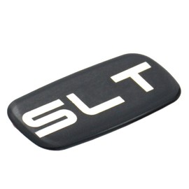 Pair Set SLT Cab Emblem 3D Badge Nameplate Letter Logo Roof Pillar Replacement For 95-07 Yukon Suburban Sierra (Chrome/Black)