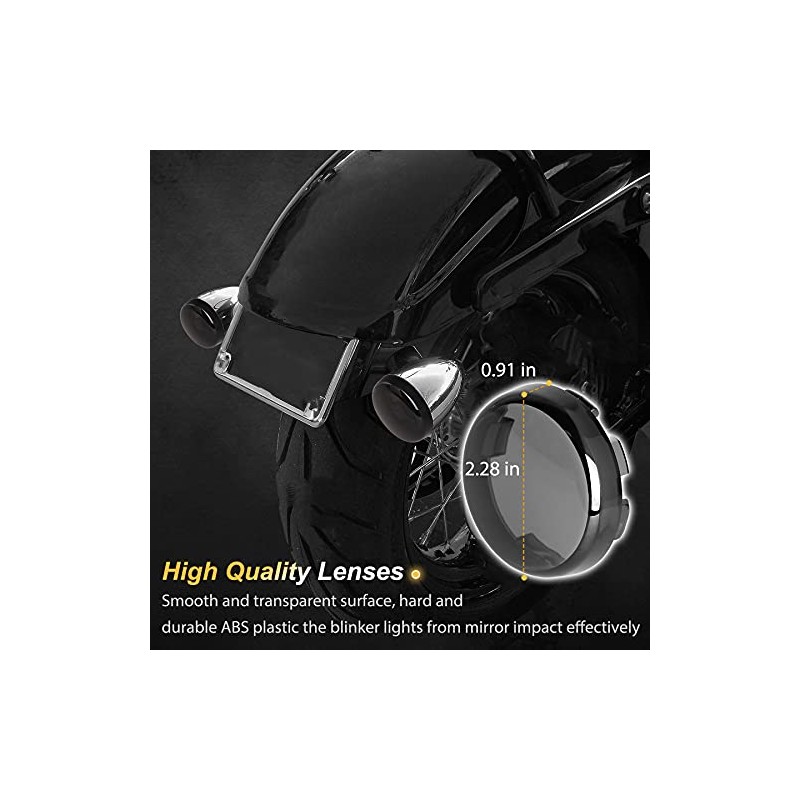 NTHREEAUTO Smoke Bullet Turn Signal Light Lens Cover Compatible with