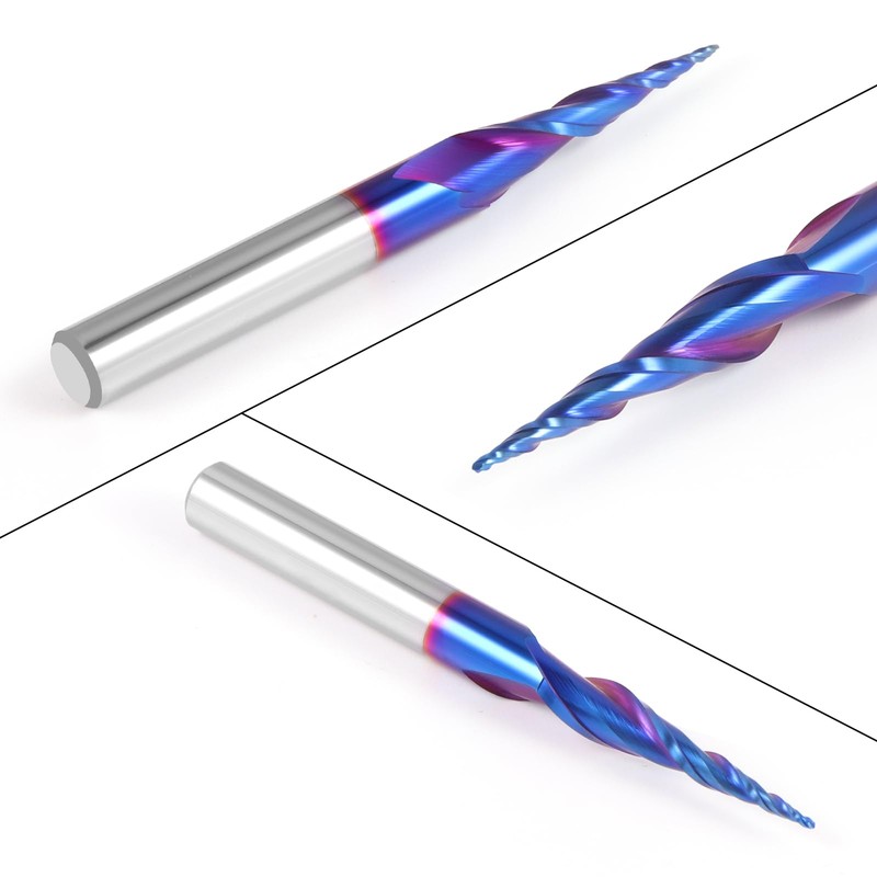 1/32” Tip Diameter (0.015 in Radius), Tapered Ball Nose Router