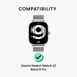 kwmobile Watch Strap Connecting Adapter Compatible with Xiaomi Redmi Watch 4 / Band 8 Pro - For 20mm straps - 4x - No Tools Required
