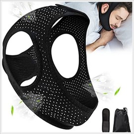 메쉬 수면 코골이 잘떄 입벌림방지 처짐 턱받침 밴드 Mesh Sleep Snoring Mouth Open Prevention Chin Support Band