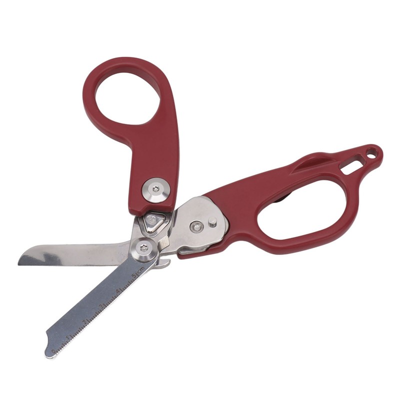 Emergency Response Shears Aluminum Alloy Multifunction Foldable Shears for Indoor