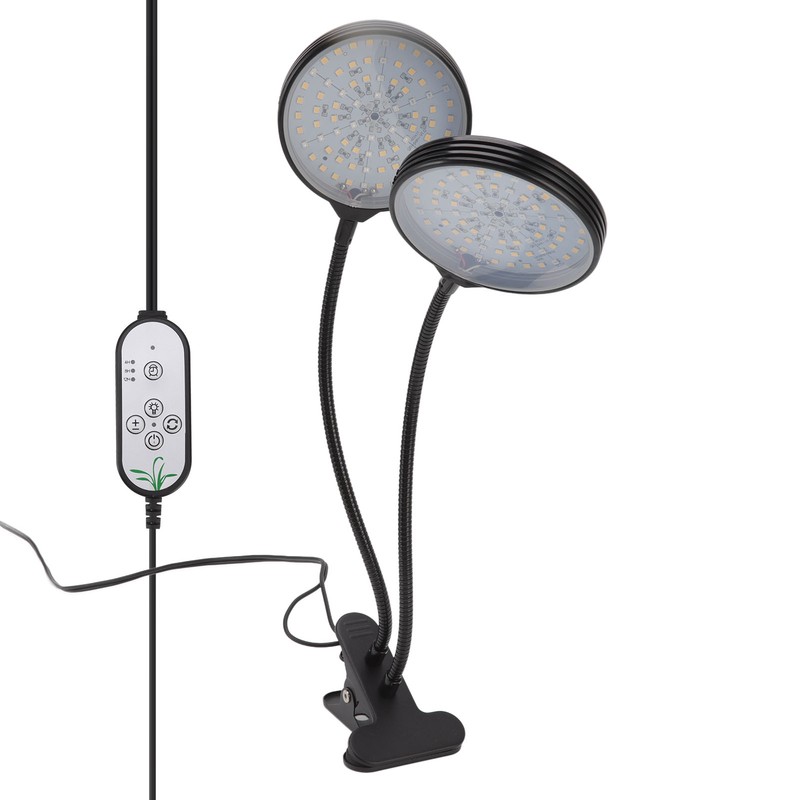 Plant Grow Light Timing 5 Dimmable Levels Waterproof Dual Head