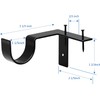 4 Pack Curtain Rod Bracket No Drill Curtain Rod Holder