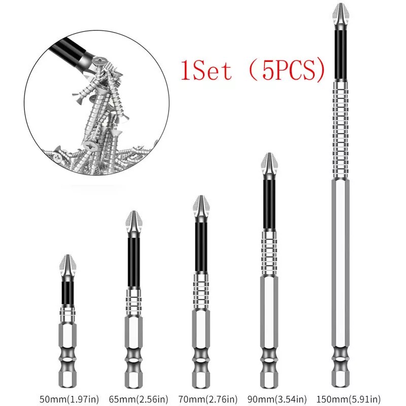 Unbranded 2SET High-Magnetic Screwdriver Drill Bit,Strong Magnetic Durability Drill Bit