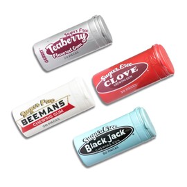 Gerrit Verberg's SUGAR FREE Gum - Gift Packs of 20 Piece Tubes By Lyza's Sweets & Treats (Pack of 4, All Four Flavors)