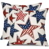 DFXSZ 4th of July Pillow Covers 18x18 inch Set of