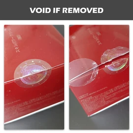 180pcs Crystal Hologram Tamper Proof Stickers high Security Labels Genuine Guaranteed and Original Seal Sticker Warranty Void Labels(1 inch) (Transparent)