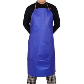 Smilegirl Heavy Duty Waterproof Oil Proof PVC Apron Kitchen Cook Garden Butcher BBQ Unisex for Dishwashing Lab Butcher Cooking Kitchen (Blue)