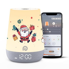 Dreamegg Sleep Trainer Clock - Alarm Clock with Lights, White Noise Machine Baby, 34 Soothing Sounds, Ok to Wake Clock, Nap Timer, App Control, Sound Machine for Kids Toddler, Christmas Coverlet