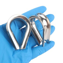 SZJIUZYD 20PCS M3 Stainless Steel Thimble for 1/8 Inch Steel Wire Rope Cable, Rope Thimble Rigging–(1/8", 5/32", 3/16", 1/4", 5/16", 3/8", 1/2" Available)