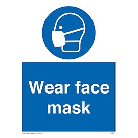 Pack of five - Wear Face Mask Sign - 150x200mm - A5P