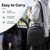 6-Cap Baseball Hat Travel Case with Hard EVA Shell, Portable