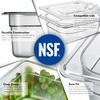 CURTA 6-Pack 1/6 Size 4" Deep NSF Polycarbonate Food Pans