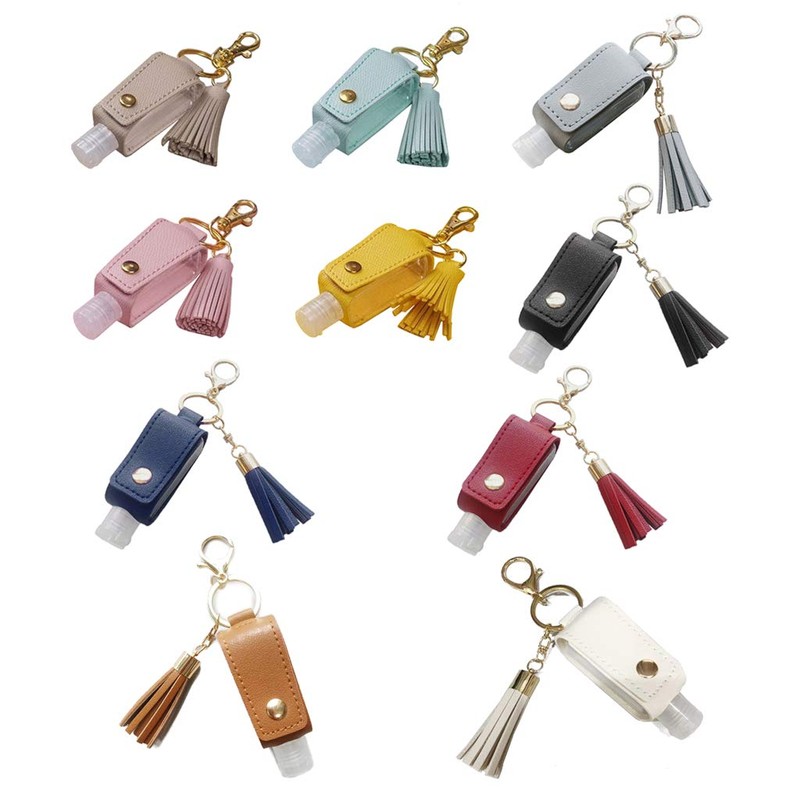 caralin Empty Travel Bottle Keychain Hand Bottle Holder 30ml Squeeze