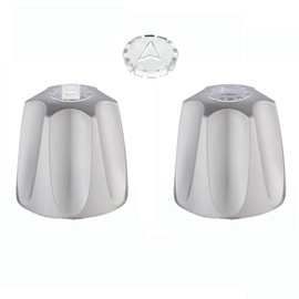 ZephyrJazz 2 Piece Shower Knob Replacement Compatible with Price/Pfister Verve Tub Shower, Bathtub Faucet Handle Remodel Trim Kit in Handle with Index Button Indicators (Brushed Nickel)