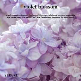 Hidden Label Large Scented Candle, Violet Blossom, 30oz 3 Wick Huge Candle, Serene Collection Slow Burn Natural Soy Candles for Home Scented