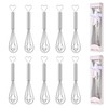 10 Pieces Heart Shaped Egg Beater Mini Stainless Steel Manual