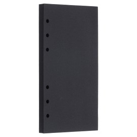 PATIKIL A6 Refill Paper, Unlined Blank Kraft Paper 6 Hole Filler Inserts Loose Leaf Paper for 6 Ring Binder, 80 Sheets/160 Pages, Black