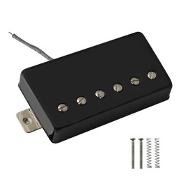 Phrilam Pro LP Vintage Alnico 5 Covered Humbucker Neck Pickups 7.6K for LP Style Electric Guitar,Glossy Black