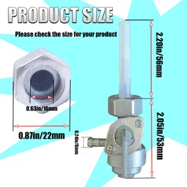 TKCBCD M16x1.5mm Generator Fuel Shut Off Petcock Valve Compatible with Generac Generator Parts 3500w-9000w 5.5hp-16hp DuroMax Powermate, Gasoline Generator Replacement Parts Fuel Switch Valve(3 pack)
