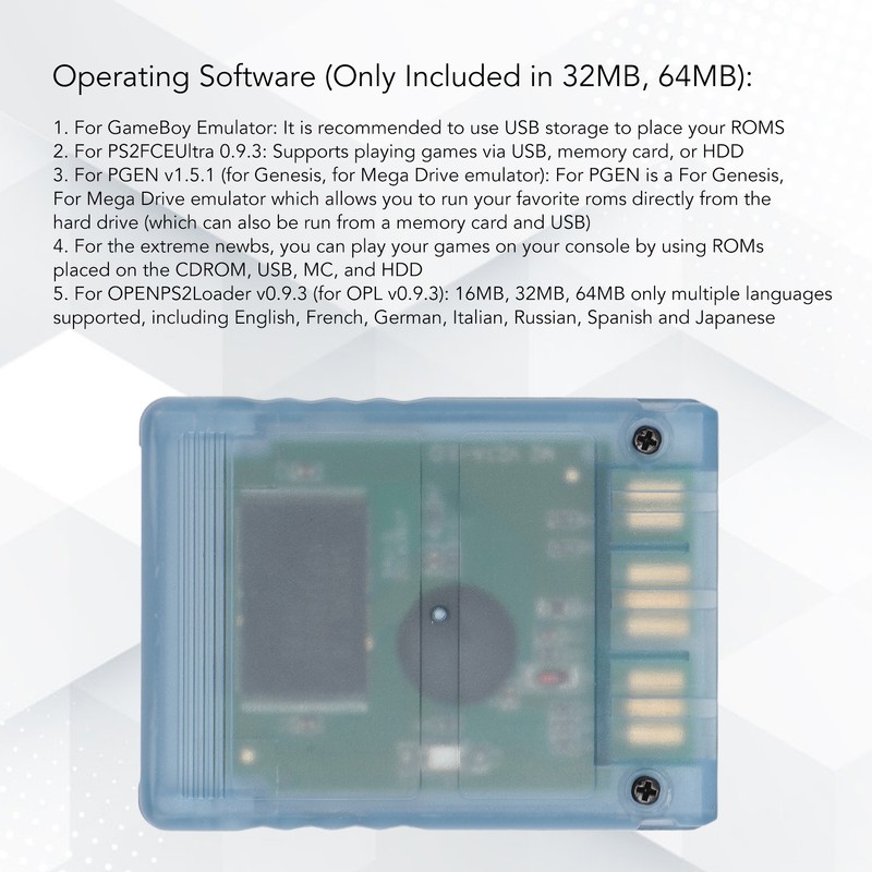 Console Memory Card V1.966 OPL HD Loader Program Card Game