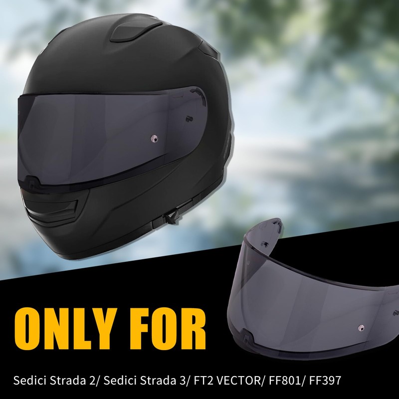 JQF Gear Helmet Visor Shield for SEDICI Strada II and