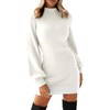 GRECERELLE Womens Jumper Dress Winter Mock Neck Long Sleeve Bodycon