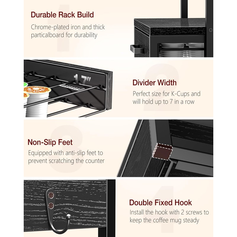 Evermagin Coffee Pod Drawer for K Cup, 35 Pods K-Cup