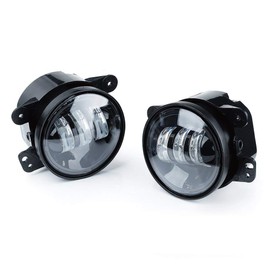 Black 4" Inch Round Cree Fog Light Driving Led Lamp For 07-17 Jeep Wrangler JK CJ TJ