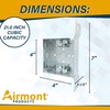 (2 Pack) 4-Inch Square Metal Box with Side Mounting Bracket,