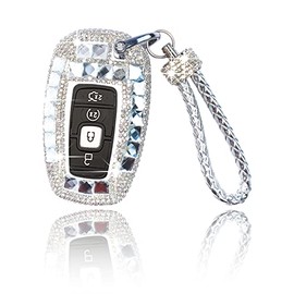 PGTOPONE Sparkly Luxury Bling Rhinestone Crystal Diamond Key Fob Cover case Shell Protector Key Chain Compatible with 2017-2019 Lincoln Continental, MKC, MKZ, MKX, 2018-2019 Lincoln Navigator