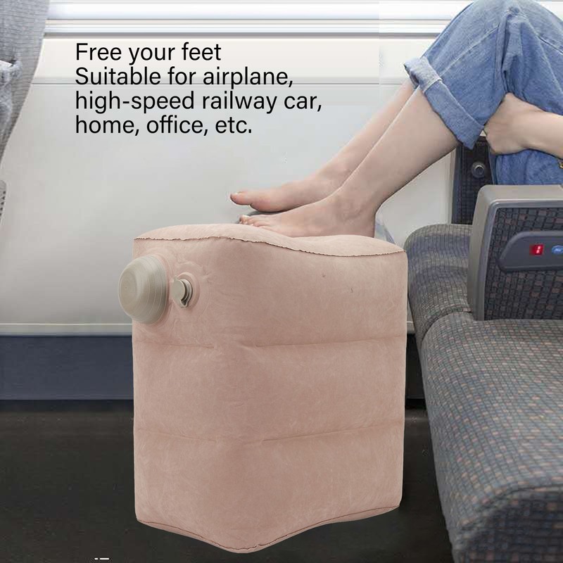 Inflatable Foot Rest Pillow Washable Lightweight Portable Inflatable Footrest Cushion