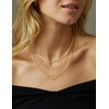 CHESKY Gold Layered Herringbone Necklaces for Women, Trendy 14K Gold