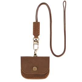 Musiin Premium Leather Bag Compatible with Airpods Pro Earphone Protective Storage cover Pouch Portable Carrying Case (Brown)