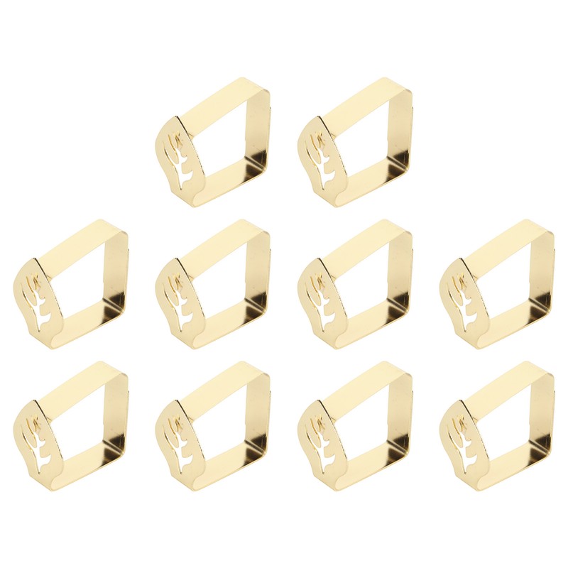 10Pcs Tablecloth Clips Stainless Steel Leaf Style Anti Slip Multi
