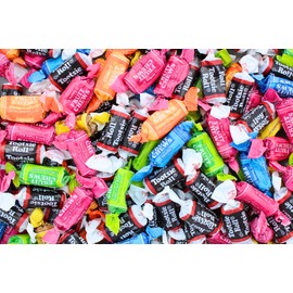 Mini Assorted Flavored Fruit Chews - Fruity and Chocolate Flavored Bulk Bites, Individually Wrapped Candy - by Queen City Candy Cave (5 Pound)