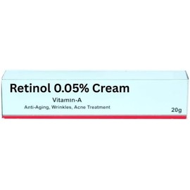 Retinol 0.05% Cream for Anti- Aging, Wrinkles & Acne Treatment 20g