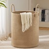 Jute Rope Laundry Hamper Basket by YOUDENOVA, 58L Tall Laundry