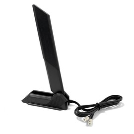 Jintai Universal WiFi 7 PC Antenna for Gaming, 5.8Gbps Low Latency Magnetic Base Antenna, Compatible for MSI GODLIKE, ACE, Carbon, Tomahawk Motherboards (Z790/Z890/X870), Black